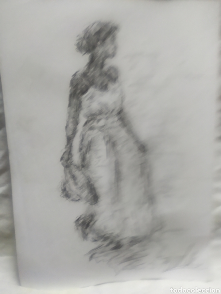 Arte: Mujer junto al mar (original) - Foto 2
