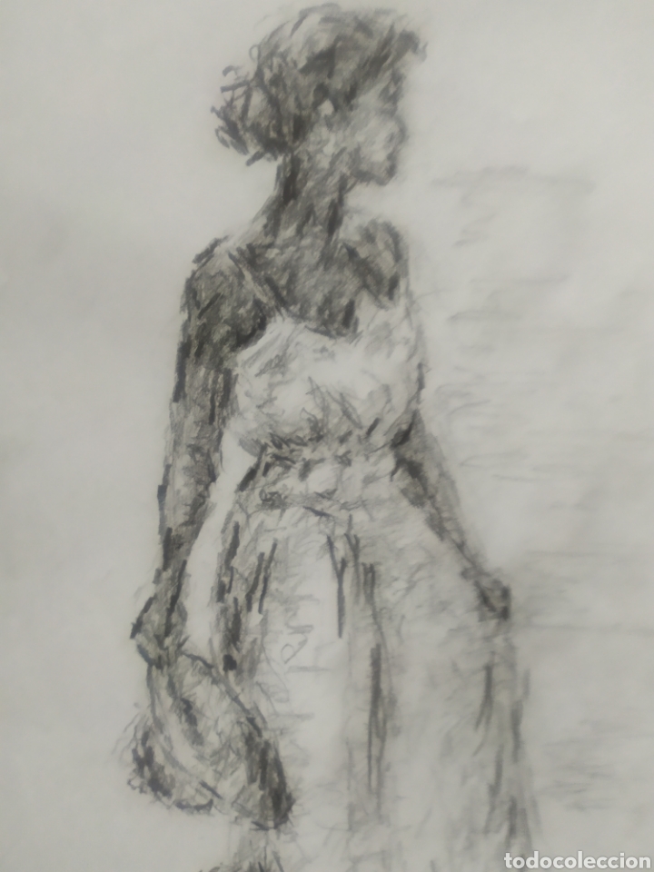 Arte: Mujer junto al mar (original) - Foto 3