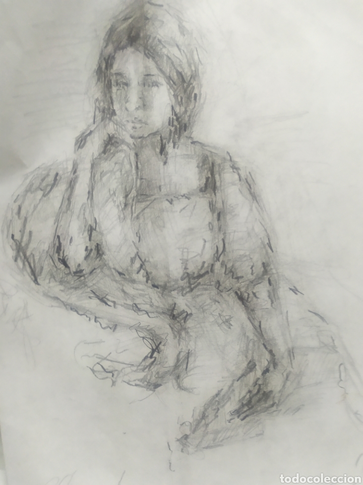 Arte: Chica descansando (original) - Foto 2