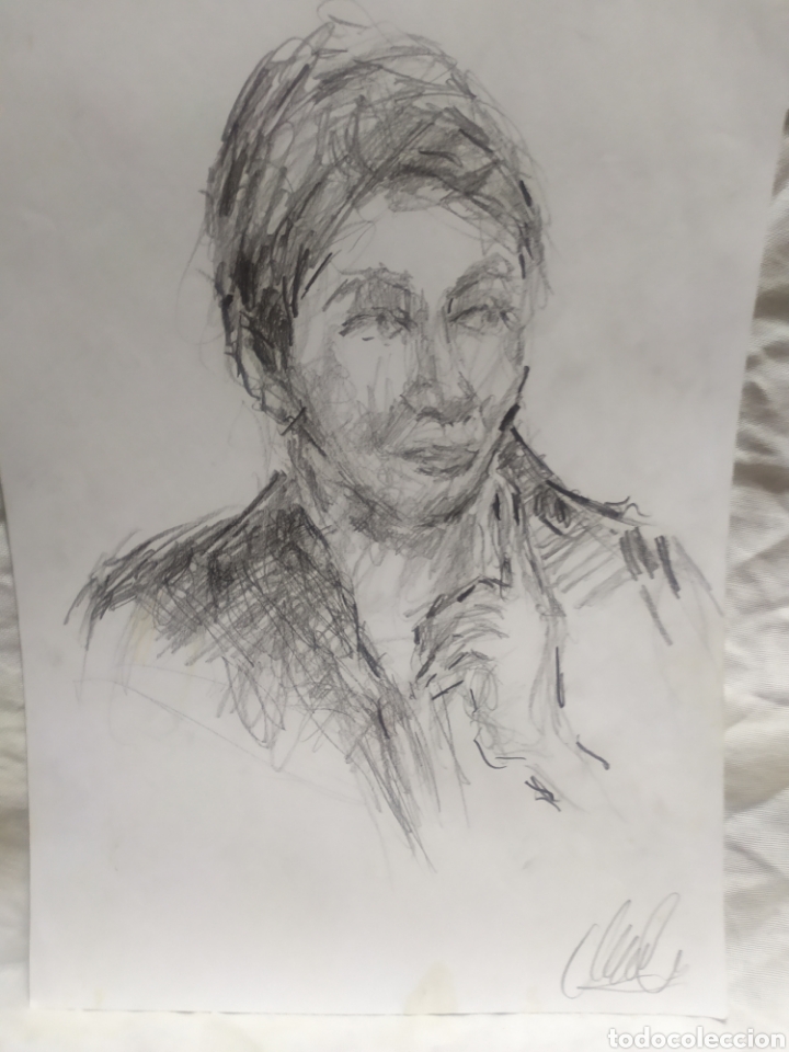 Arte: Retrato mujer mayor (original) - Foto 4