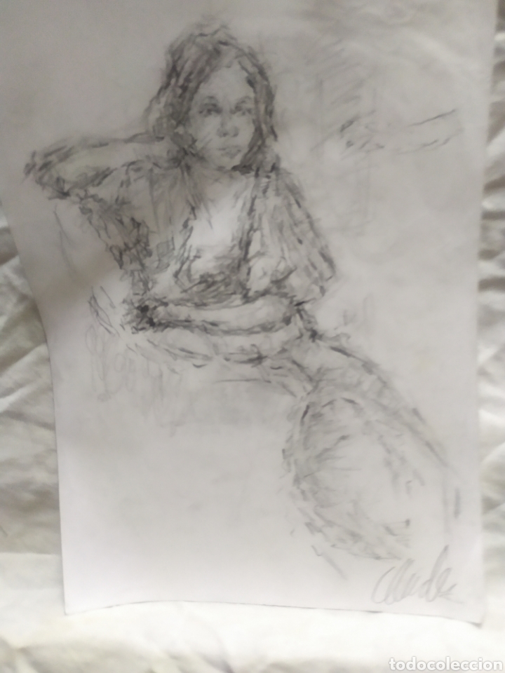 Arte: Mujer escuchando (original) - Foto 2