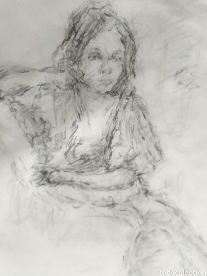 Arte: Mujer escuchando (original) - Foto 4