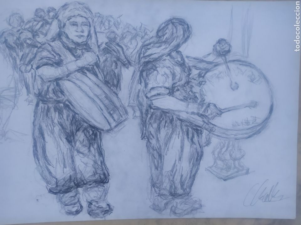 Arte: Tamborada semana Santa (original) - Foto 1