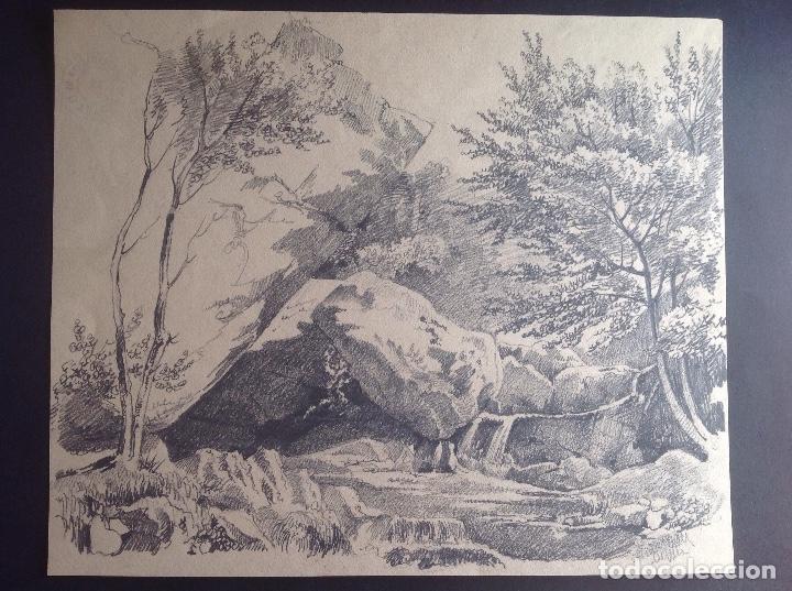 Arte: Joaqu&iacute;n Ara&uacute;jo. paisaje con rocas. - Foto 1