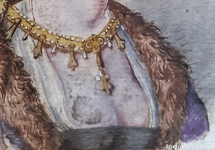 Arte: Dibujo original de moda - Portrail de femme 1440 . S XIX. LEER LAS CONDICIONES ANTES DE PUJAR. - Foto 3 - 218647878