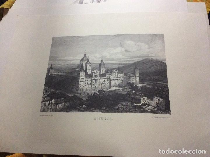 Arte: Escurial Escorial Rouarque dibujo chardon paris s XIX madrid Seguramente reproduccion