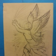 Arte: ANGEL - ESTRELLA DE NAVIDAD DIBUJO ORIGINAL DE 1950'S. Lote 225361695