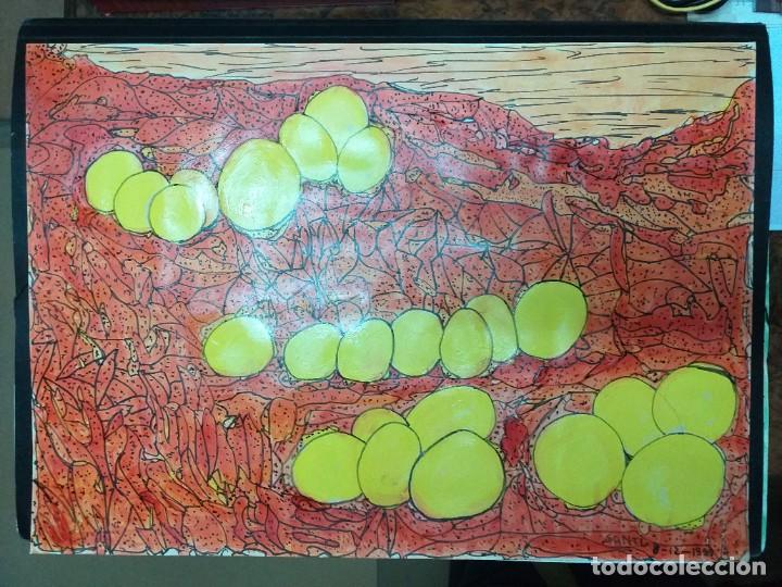 Arte: DIBUJO SOBRE CARTULINA 49,5 X 69,5 - SANTY - 8-12-1999