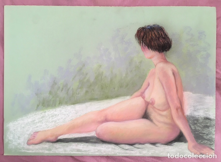 Arte: SALVADOR DORDAL ALCOLEA (BCN1932) Dibujo al pastel con desnudo femenino - Foto 1 - 228972305