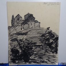 Arte: DIBUJO DE RABAT JUNCADELLA.1961.LA MOLA DE SANT LLORENS DE MUNT.. Lote 231923755