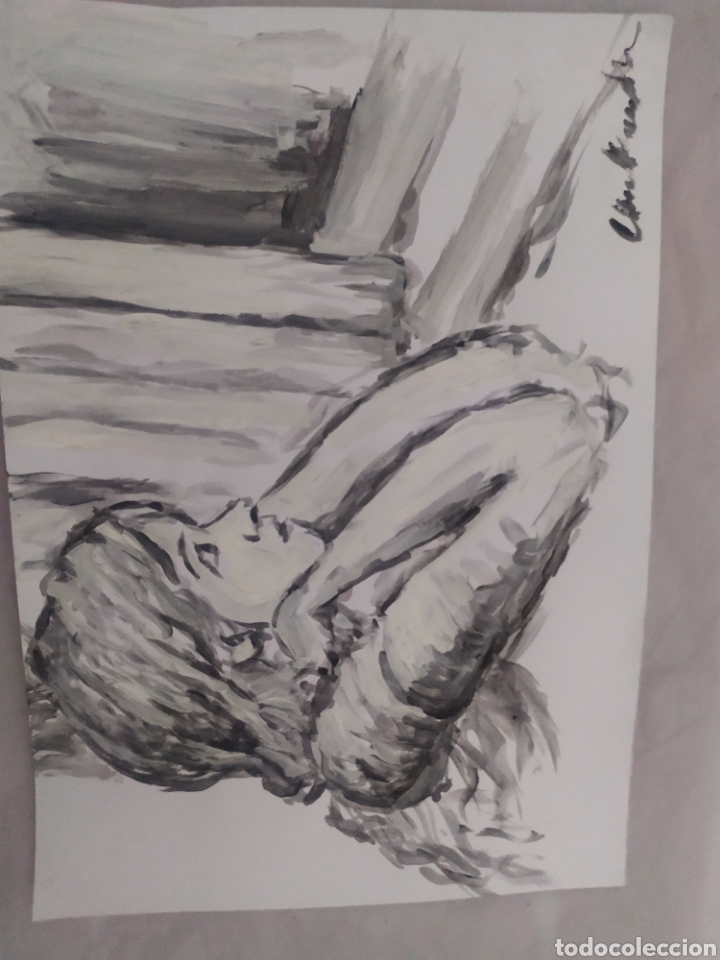 Arte: Chica junto a la ventana (original) - Foto 4
