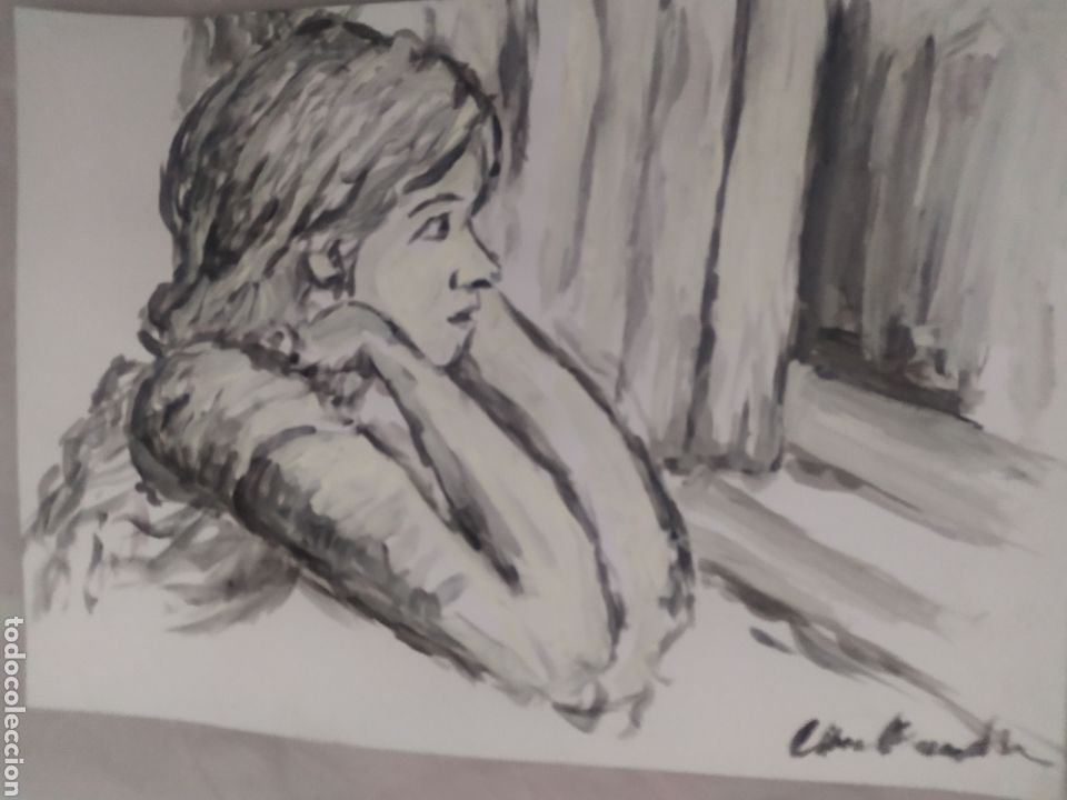 Arte: Chica junto a la ventana (original) - Foto 7
