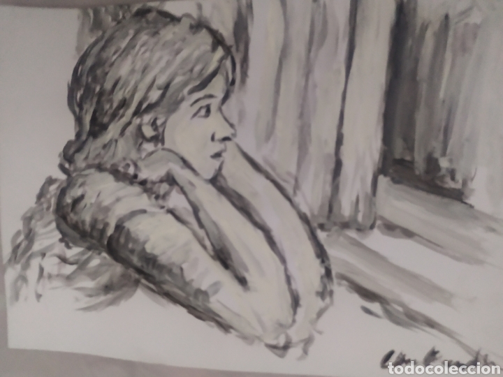 Arte: Chica junto a la ventana (original) - Foto 8