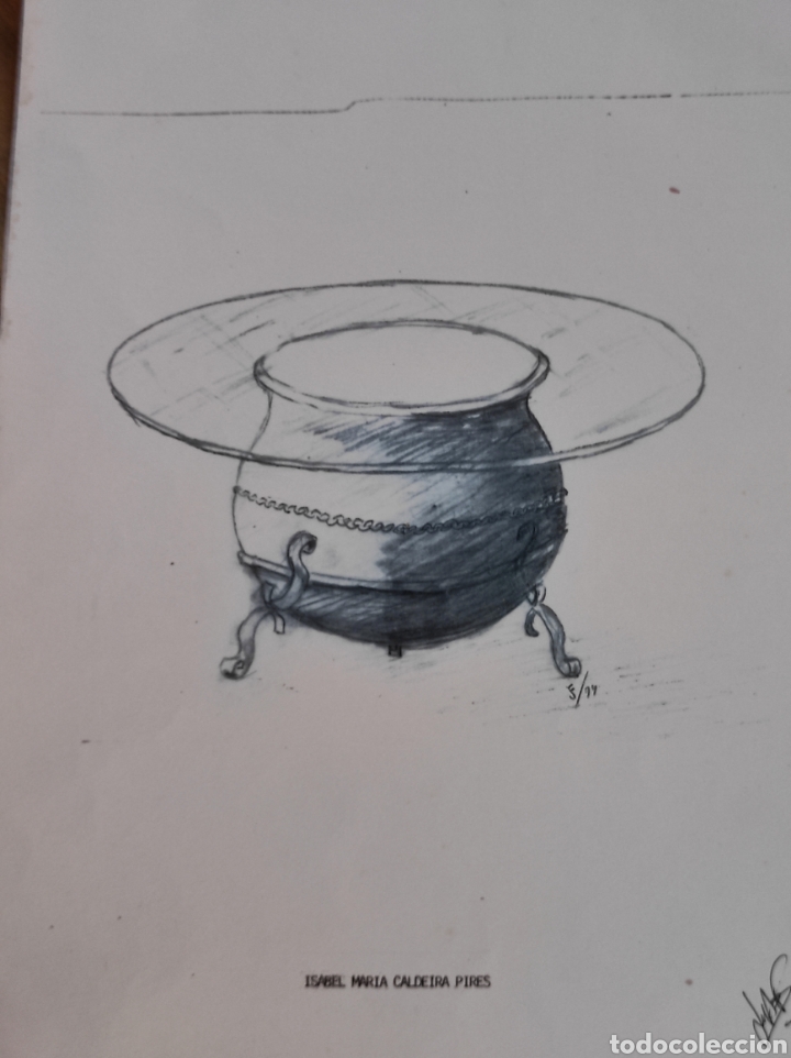 Art: Dibujo original, origen portugu&eacute;s, firmado y fechado. 21x30cm