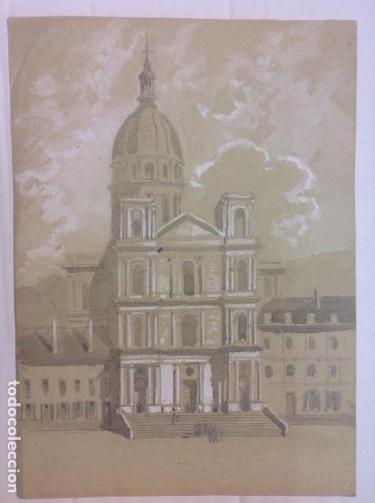 Arte: An&oacute;nimo Siglo XIX. La catedral. - Foto 1