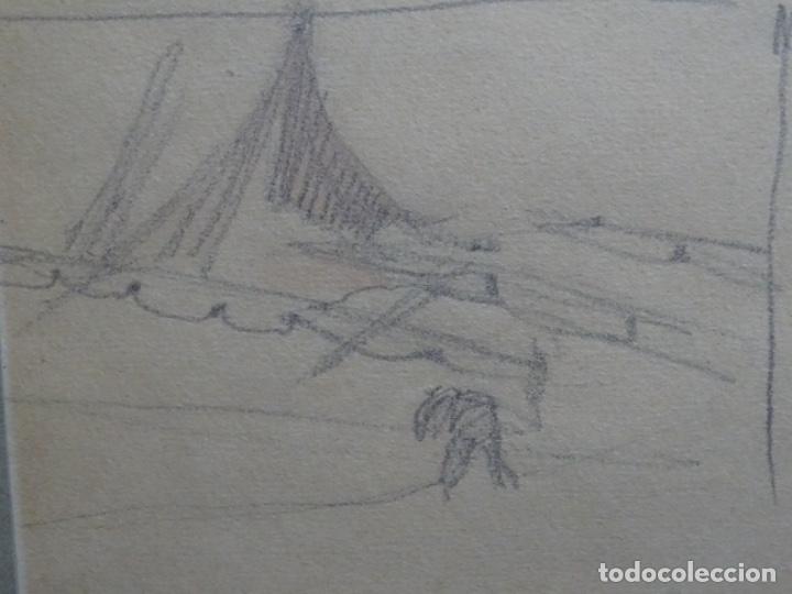 Arte: ANTIGUO DIBUJO ACUARELADO AN&Oacute;NIMO. - Foto 4