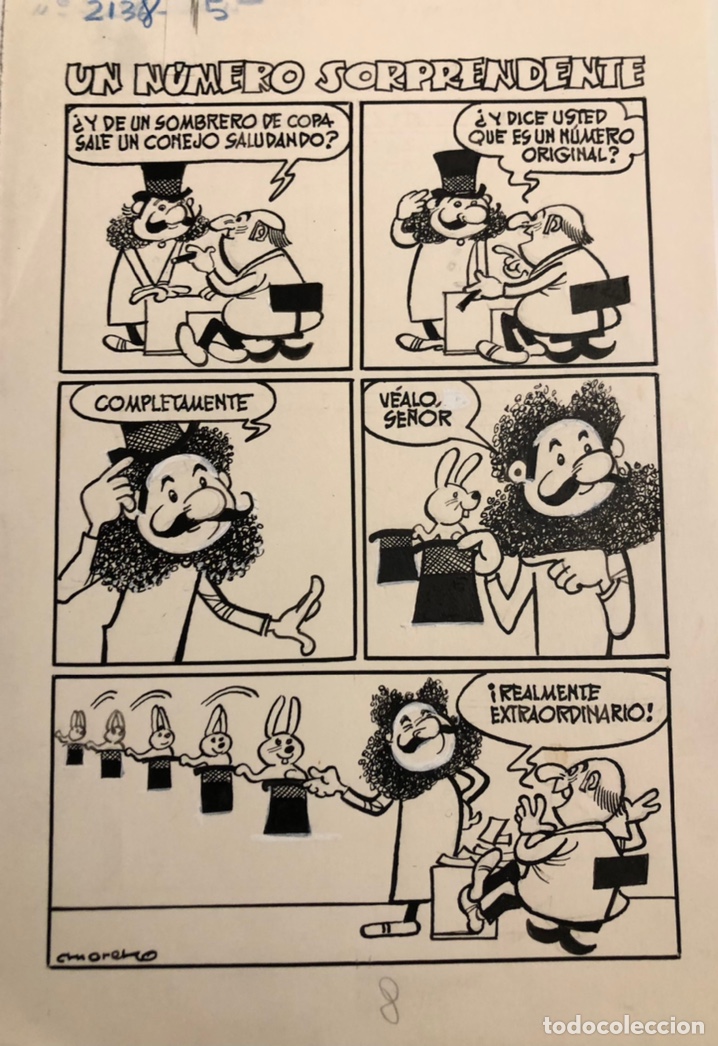 Arte: Dibujo original c&oacute;mic Moreno - Foto 1