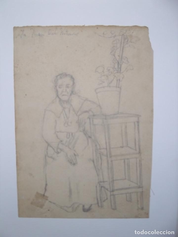 Arte: DIBUJO DE UNA MUJER MAYOR - Foto 1