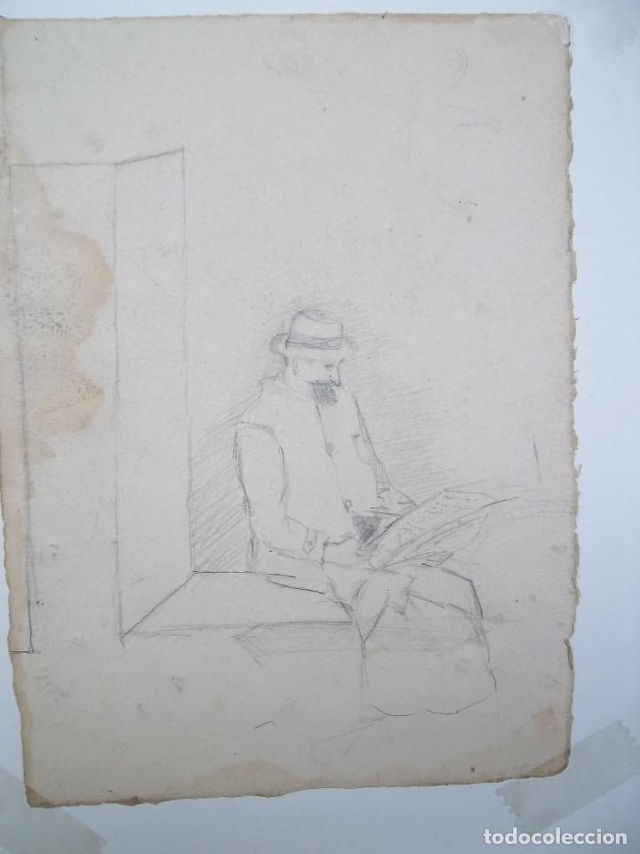 Arte: APUNTE DE UN HOMBRE SENTADO - Foto 1