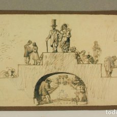 Arte: EL CICLO DE LA VIDA, 1915'S, DIBUJO SOBRE PAPEL, SIN FIRMAR. 31,5X18CM. Lote 245906960