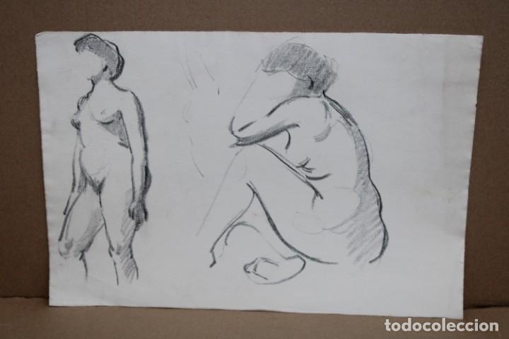 Arte: ANONIMO. DIBUJO A CARBON. ESBOZOS - Foto 1