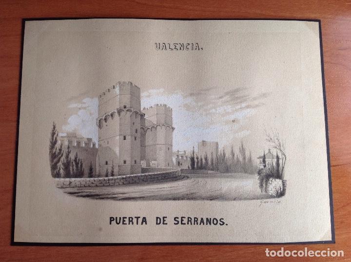 Arte: Garnelo. Valencia, Puerta de Serranos. - Foto 1