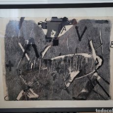 Arte: ANTONI TÀPIES, LLETRES I GRIS, 1976 AGUAFUERTE Y AGUATINTA CON CARBORUNDUM PAPEL GUARRO HECHO A MANO. Lote 272708163