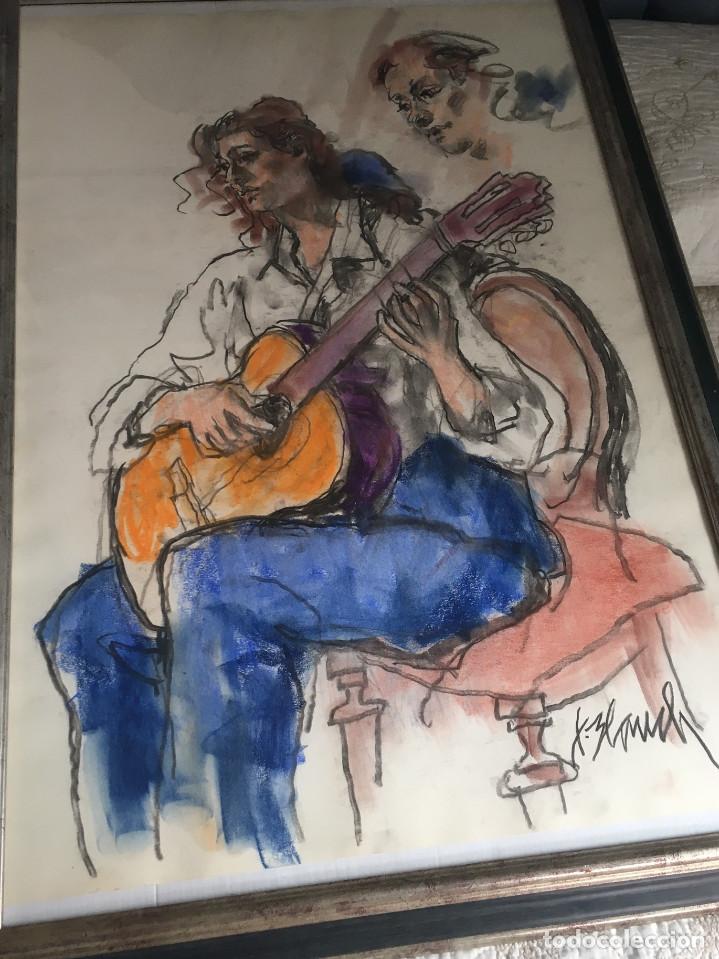 Arte: mujer tocando la guitarra - Foto 1