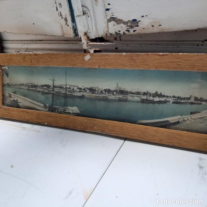 Arte: Cuadro del puerto de Sevilla - Foto 1