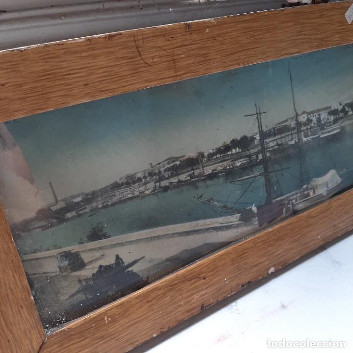 Arte: Cuadro del puerto de Sevilla - Foto 3