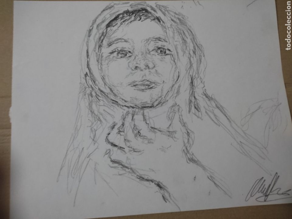 Arte: Sec&aacute;ndo al ni&ntilde;o (original ) - Foto 2