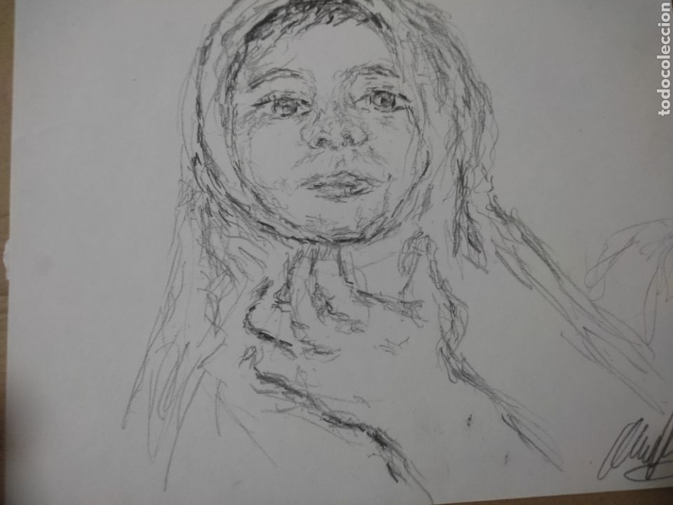 Arte: Sec&aacute;ndo al ni&ntilde;o (original ) - Foto 1
