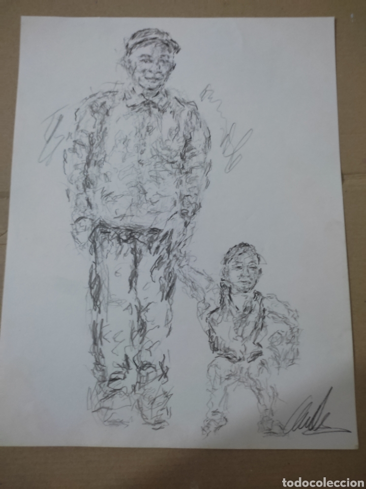 Arte: Junto al abuela (original ) - Foto 2