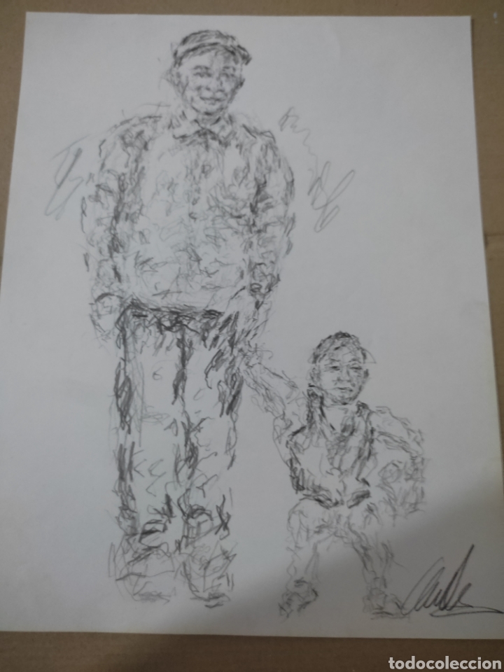 Arte: Junto al abuela (original ) - Foto 4