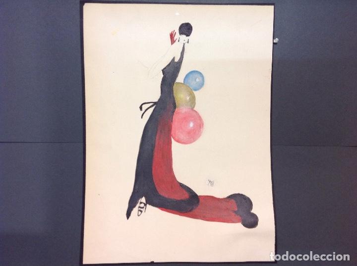 Arte: An&oacute;nimo. Mujer elegante. - Foto 1