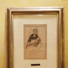 Arte: JOAQUIM VAYREDA (1843-1894) - MARE I FILL - DIBUJO - 23 X 16 CM.