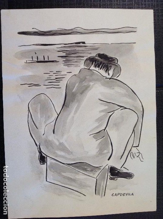Arte: Manuel Capdevila. Hombre de espaldas. - Foto 1