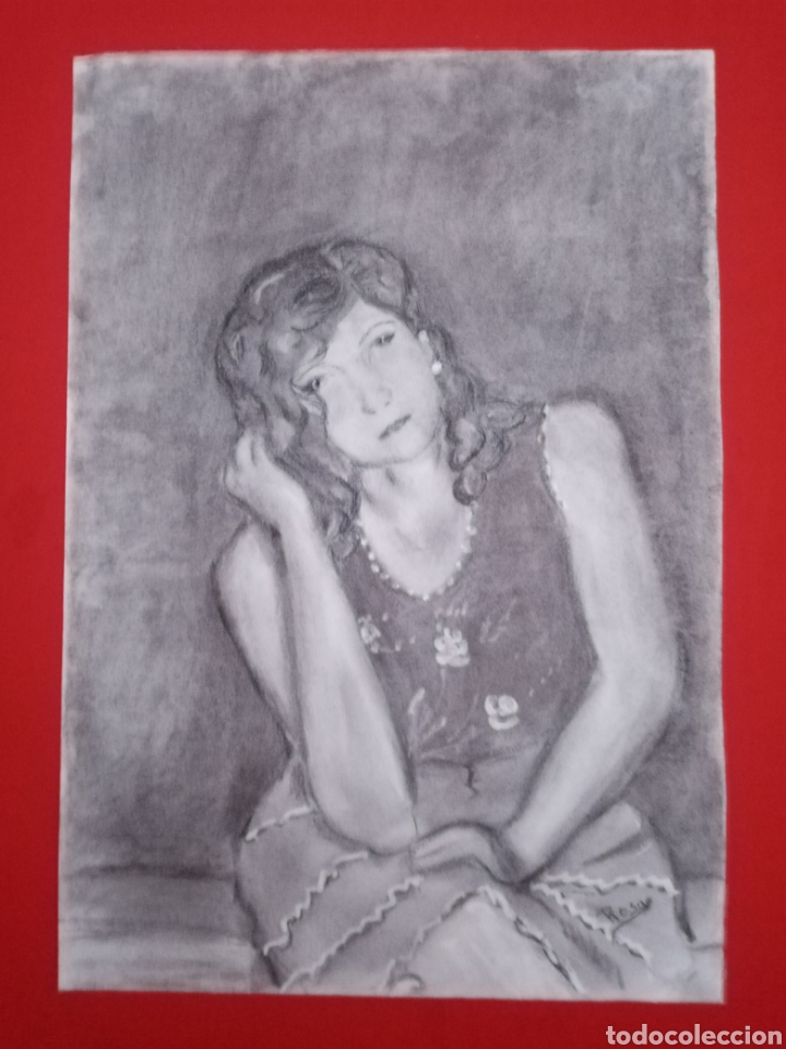 Arte: Melancol&iacute;a, carboncillo - Foto 1