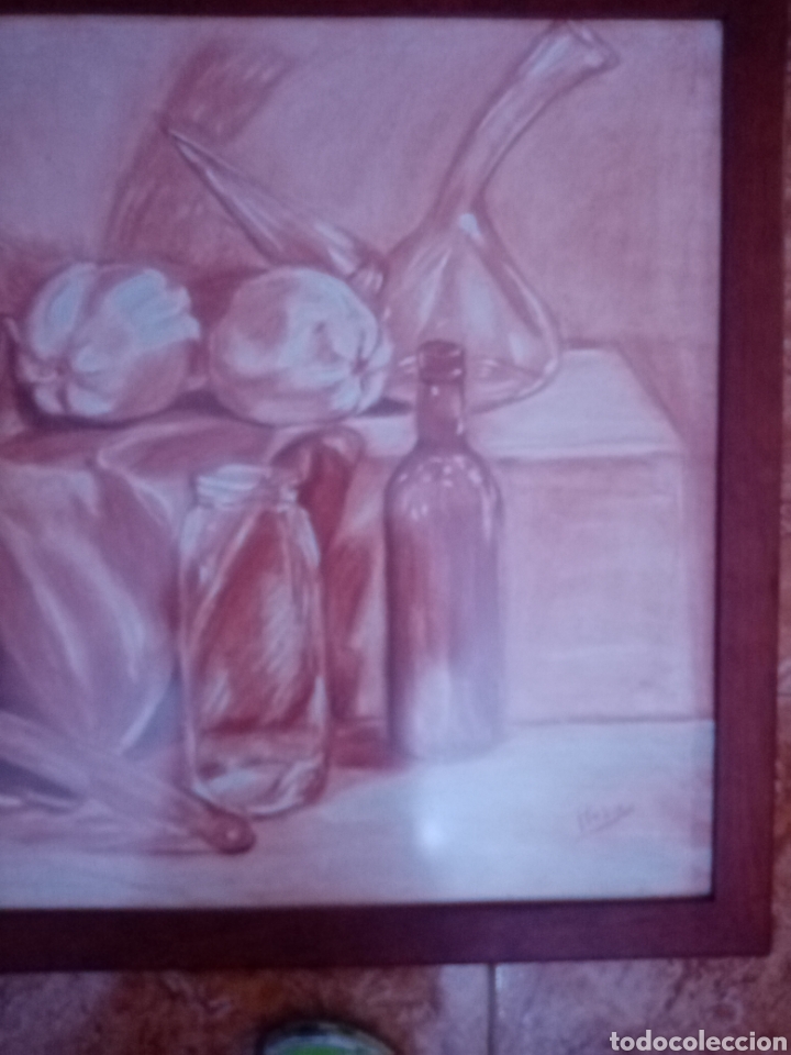 Arte: Bodeg&oacute;n en sanguina,..A. Rosa Cintas - Foto 2