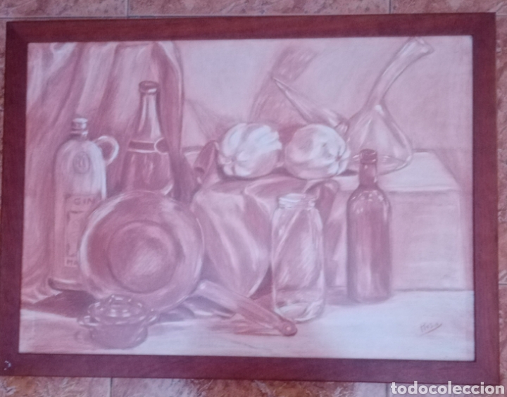 Arte: Bodeg&oacute;n en sanguina,..A. Rosa Cintas - Foto 1
