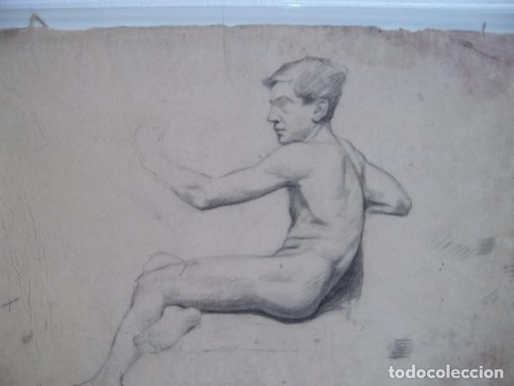 Arte: DESNUDO DE ADOLESCENTE SENTADO - Foto 1