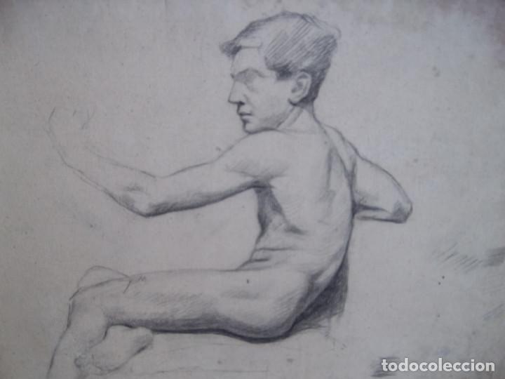 Arte: DESNUDO DE ADOLESCENTE SENTADO - Foto 2