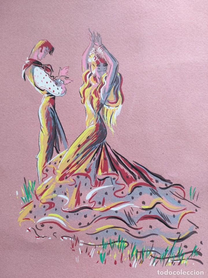 Art: Dibujo t&eacute;cnica mixta sobre cartulina sin firmar