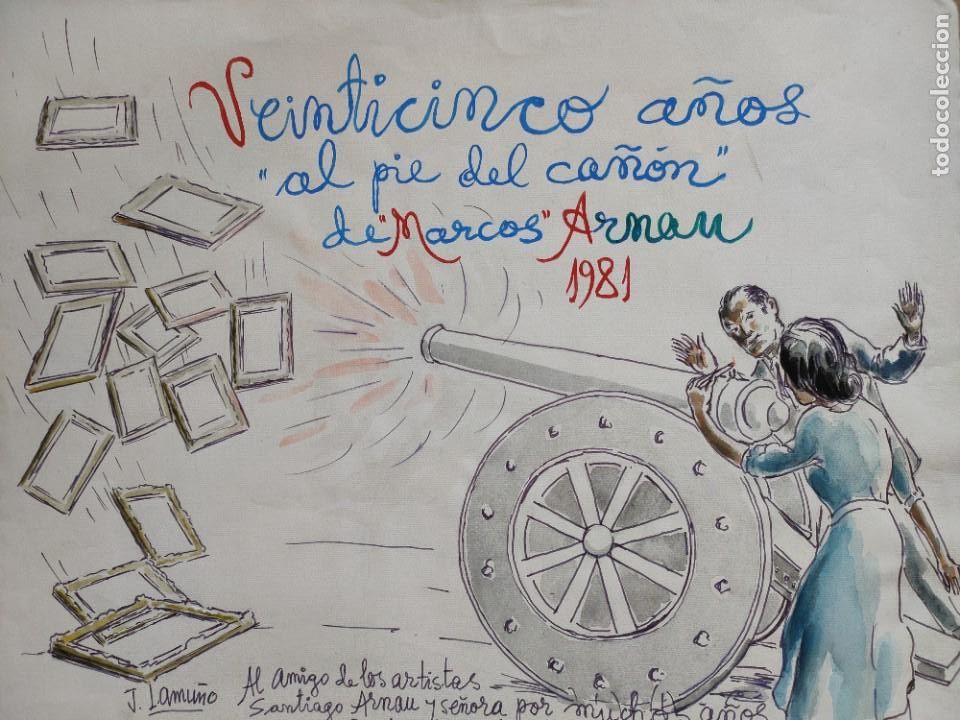 Art: Jos&eacute; Lamu&ntilde;o Garc&iacute;a (1912) dibujo t&eacute;cnica mixta sobre papel