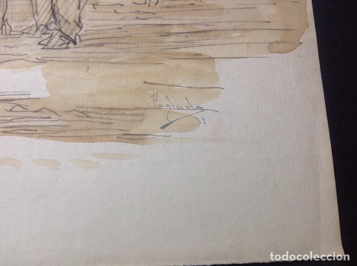 Arte: Pedro Ynglada. Cuidando al caballo. - Foto 2