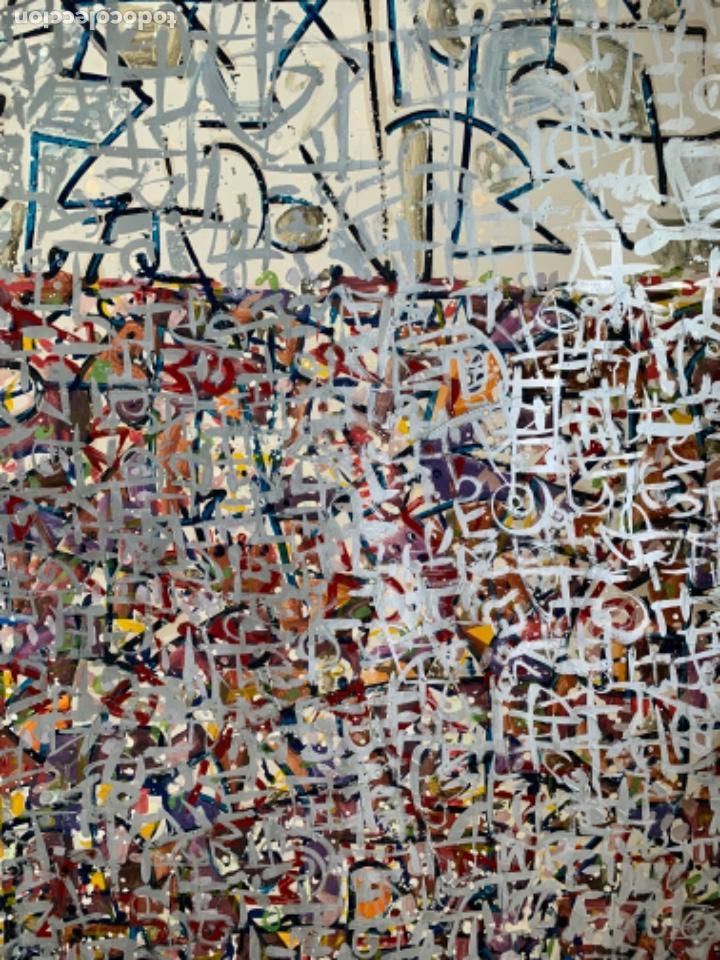 Arte: COMPOSICION ABSTRACTA QUE SIGUE ESTILO JACKSON POLLOCK - Foto 1