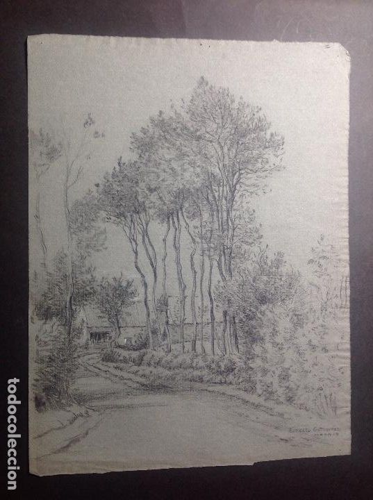 Arte: Ernesto Guti&eacute;rrez. &Aacute;rboles y casona. - Foto 1