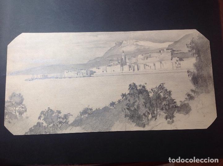 Arte: An&oacute;nimo. Malaga desde la Caleta. - Foto 1