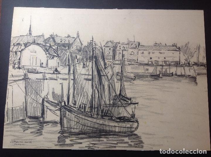 Arte: Ceferino Oliv&eacute;. El puerto. - Foto 1