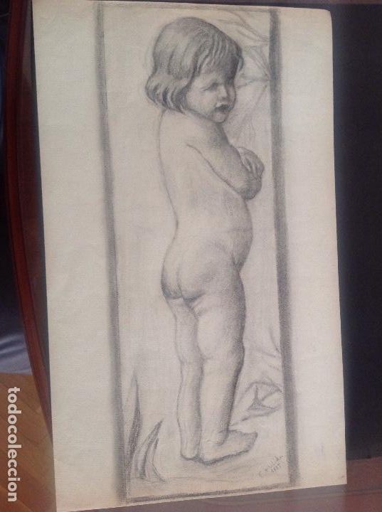Arte: Enrique Melida. Ni&ntilde;o de espaldas. - Foto 1